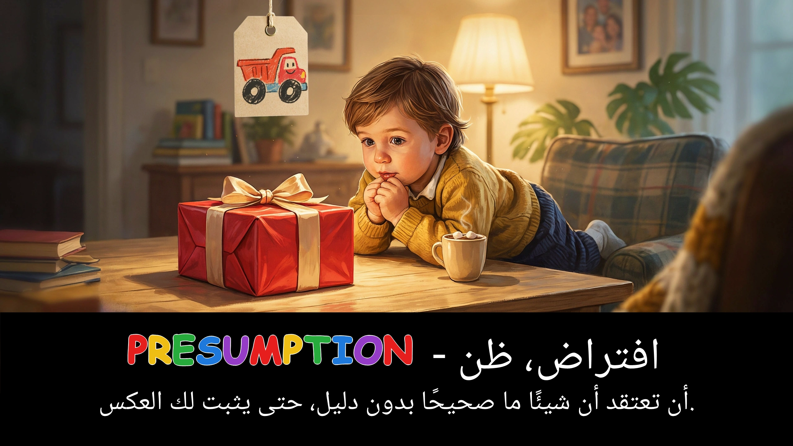 Arabic Illustration for presumption